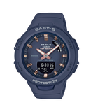 Baby-G Women's Watch Analog & Digital Combo, Blue & Black Dial With Bluetooth Connectivity, BSA-B100-2ADR