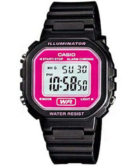 Casio Women's Watch Digital, Pink Dial Black Resin Strap, LA-20WH-4ADF