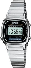 Casio Women's Watch Digital, Black Dial Silver Stainless Steel Strap, LA670WA-1DF