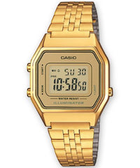 Casio Women's Watch Digital, Gold Dial Gold Stainless Steel Strap, LA680WGA-9DF