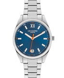 Lee Cooper  Women's Multi Function Blue Dial Silver Stainless Steel Watch, LC07102.390