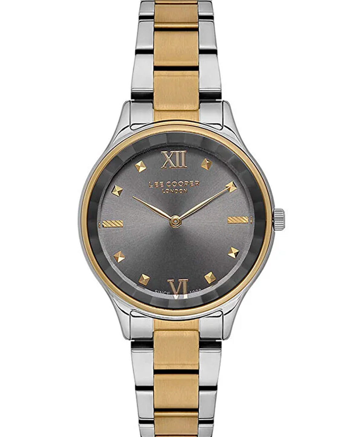 Lee Cooper  Women's Wrist Watch Black Dial Two Toned Stainless Steel Strap, LC07113.260