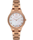 Lee Cooper  Women's Watch White Dial Rose Gold Stainless Steel Strap, LC07113.420