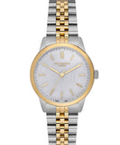 Lee Cooper  Women's Analog Watch, White Mother of Pearl Dial Stainless-Steel Two-Tone Strap, LC07144.220