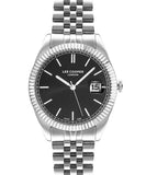 Lee Cooper  Men's Analog Watch Gun Dial Silver Metal Strap, LC07215.350
