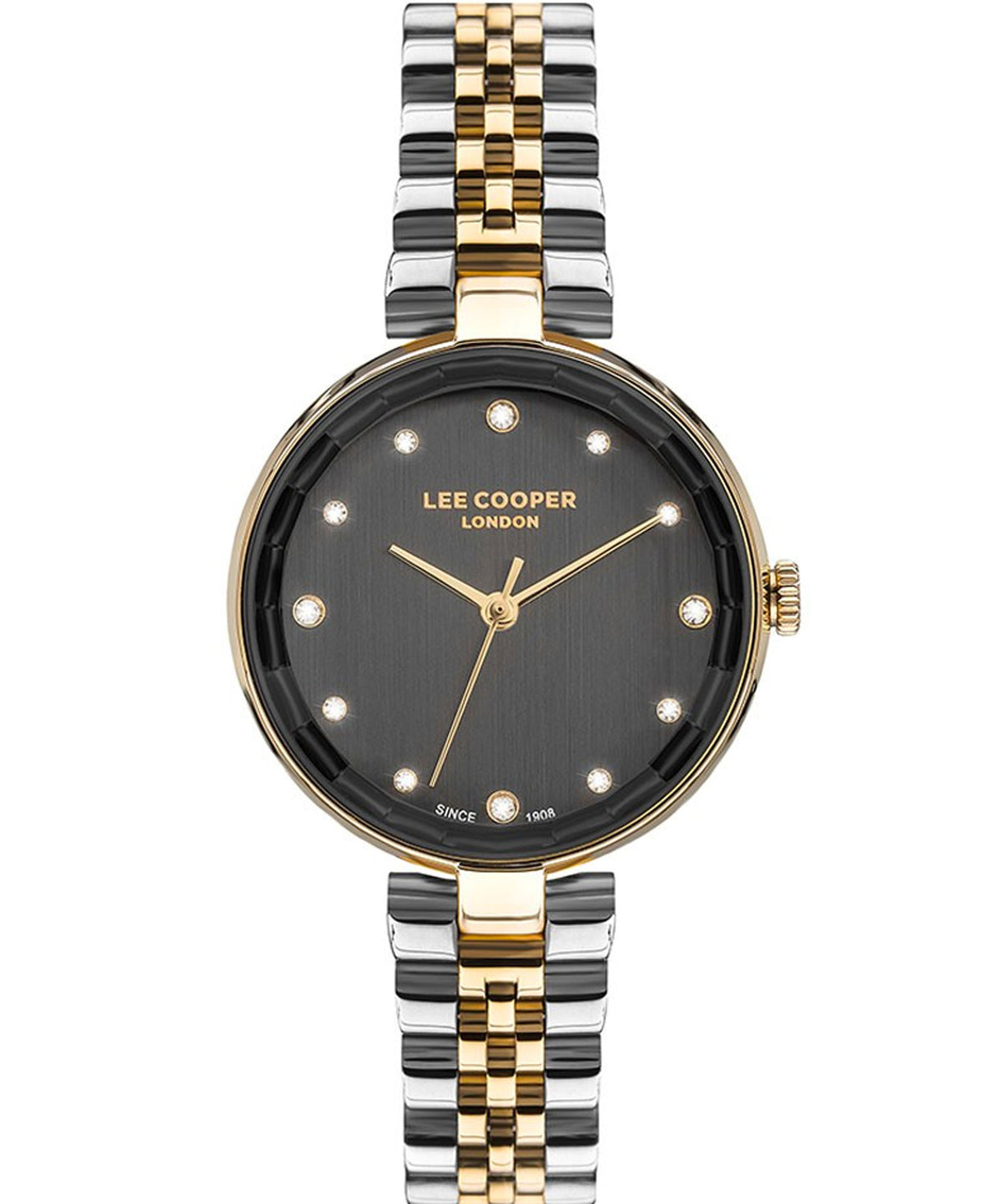 Lee Cooper  Women's Watch Gun Dial Two Toned Stainless Steel Strap, LC07245.260