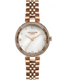 Lee Cooper  Women's Watch White Dial Rose Gold Stainless Steel Strap, LC07245.420