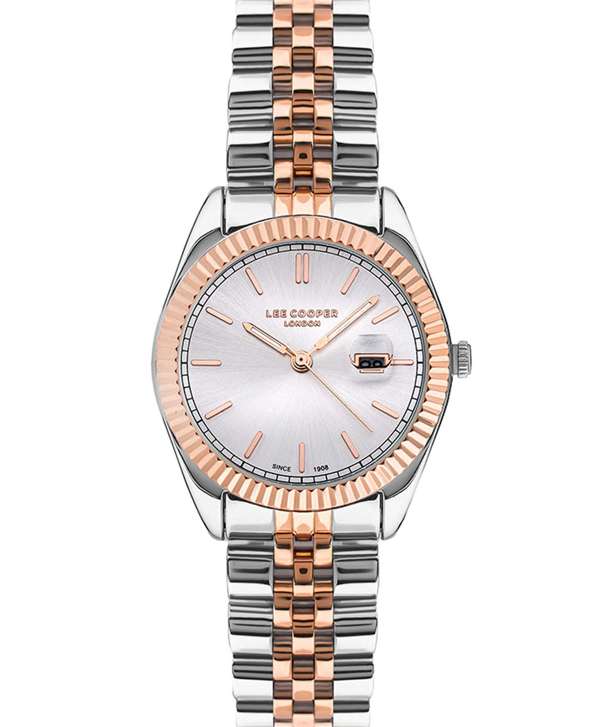 Lee Cooper  Women's Watch Silver Dial Two Toned Stainless Steel Strap, LC07326.530