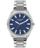 Lee Cooper  Men's Analog Watch, Blue Dial, Silver Stainless Steel Strap, LC07336.390