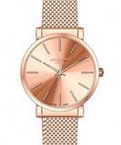 Lee Cooper  Women's Analog Watch, Rose Gold Dial, Rose Gold Stainless Steel Mesh Strap, LC07339.410