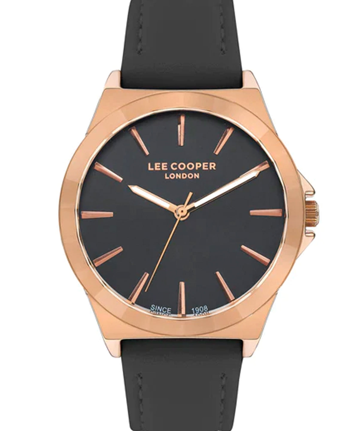 Lee Cooper  Women's Analog Watch, Black Dial, Black Leather Strap, LC07347.451