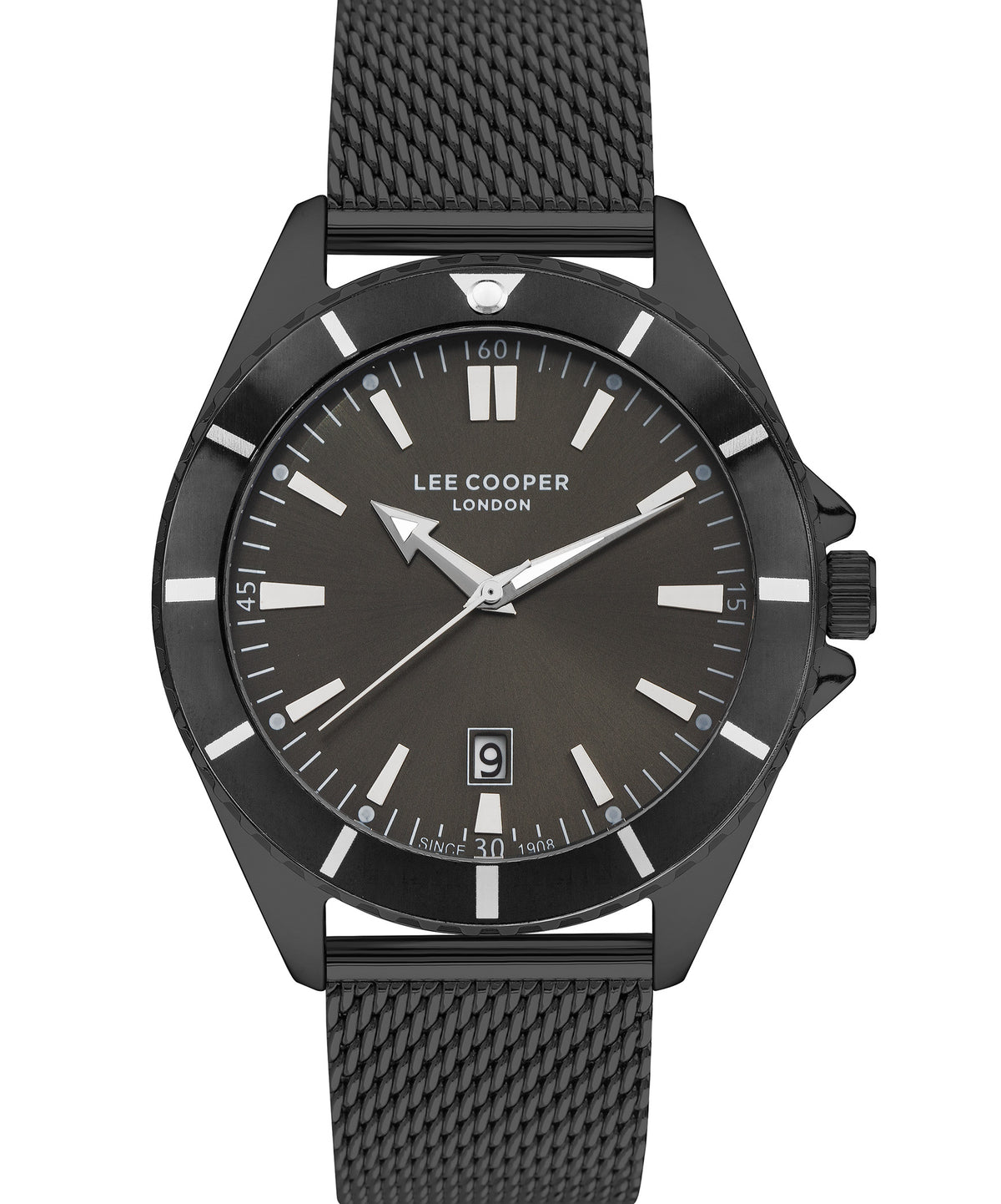 Lee Cooper, Men's, Analog Watch, Black Dial, with Stainless Steel Band, LE-LC07353.670
