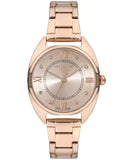 Lee Cooper  Women's Analog Watch, Rose Gold Dial, Rose Gold Stainless Steel Strap, LC07383.410