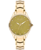 Lee Cooper  Women's Analog Gold Dial Gold Stainless Steel Watch, LC07393.110
