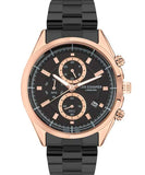 Lee Cooper  Men's Analog Watch, Black Dial, Black Stainless Steel Strap, LC07399.450