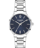 Lee Cooper  Women's Analog Blue Dial Grey Stainless Steel Strap Watch, LC07440.390