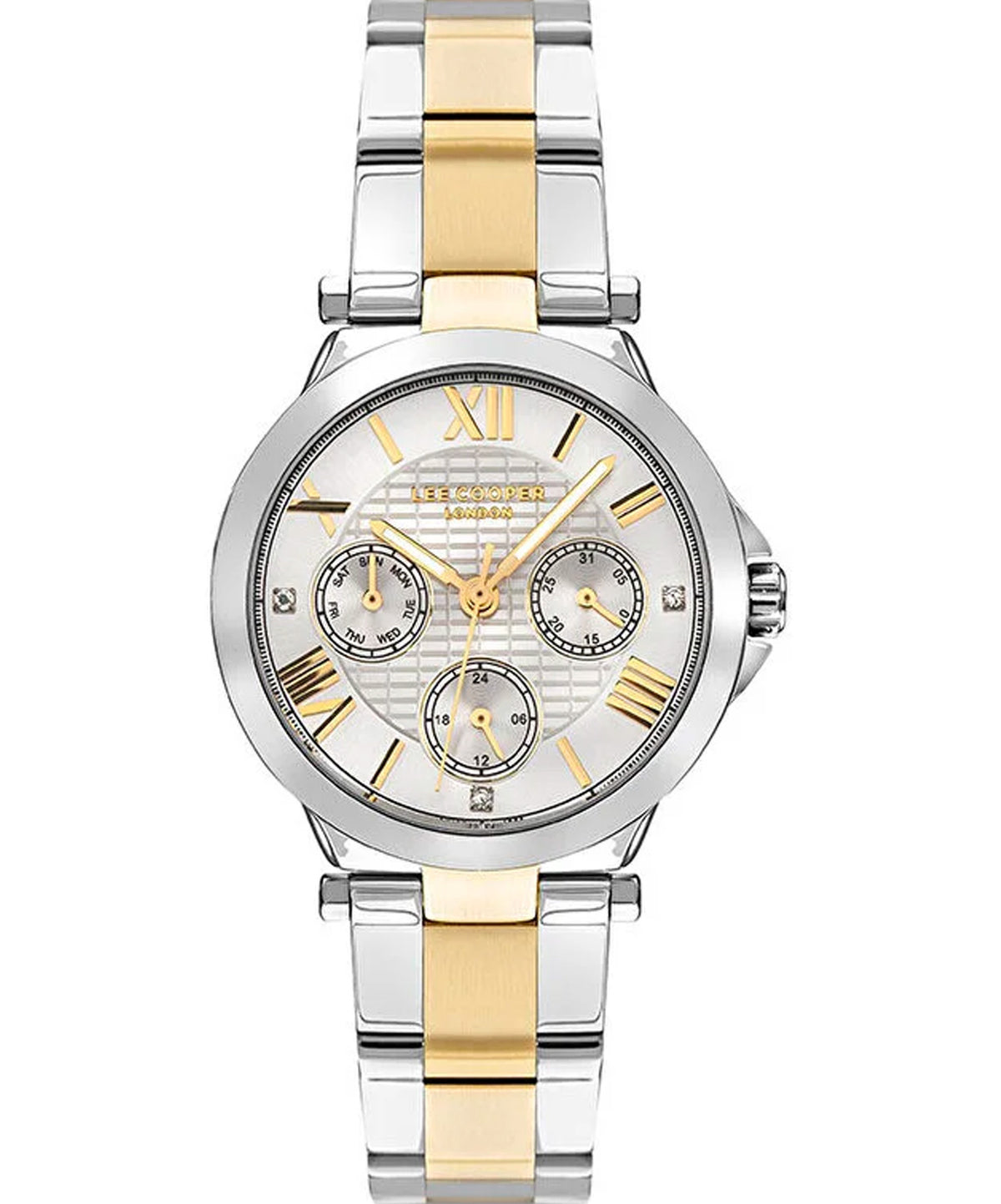Lee Cooper  Women's Watch Silver Dial Two Toned Stainless Steel Strap, LC07445.230