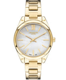 Lee Cooper  Women's Analog White Mother of pearl Dial Gold Stainless Steel Strap Watch, LC07450.120
