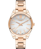 Lee Cooper  Women's Analog Silver Dial Rose Gold Stainless Steel Strap Watch, LC07450.420