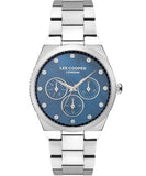 Lee Cooper  Women's Multi Function Dark Blue Dial Silver Metal Strap  Watch, LC07452.390