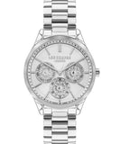 Lee Cooper  Women's Multi Function Silver Dial Silver Stainless Steel Straop Watch, LC07471.330