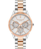 Lee Cooper  Women's Multi Function Silver Dial Two Tone Stainless Steel Strap Watch, LC07471.530