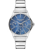 Lee Cooper  Women's Multi Function Blue Dial Silver Stainless Steel Strap Watch, LC07482.390