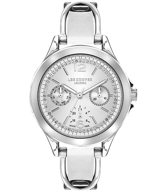 Lee Cooper, Men's, Analog Watch, Silver Dial, with Leather Band, LE-LC07488.330
