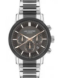 Lee Cooper  Men's Multi Function Black Dial Two Tone Stainless Steel Strap Watch, LC07505.060