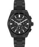 Lee Cooper  Men's Multi Function Black Dial Black Stainless Steel Strap Watch, LC07513.650