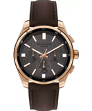 Lee Cooper  Men's Multi Function Brown Dial Brown Leather Strap Watch, LC07514.452