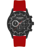 Lee Cooper  Multi Function Men's Watch Black Dial, Red Leather Strap, LC07520.658