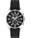 Lee Cooper  Multi Function Men's Watch Black Dial, Black Rubber Strap, LC07527.351