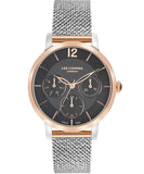 Lee Cooper  Multi Function Women's Watch Black Dial, Silver Stainless Steel Strap, LC07552.560