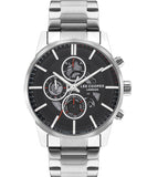 Lee Cooper  Men's Multi Function Watch Black Dial Silver Metal Strap, LC07562.350