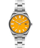 Lee Cooper  Women's Watch Gold Dial Silver Metal Strap, LC07566.310