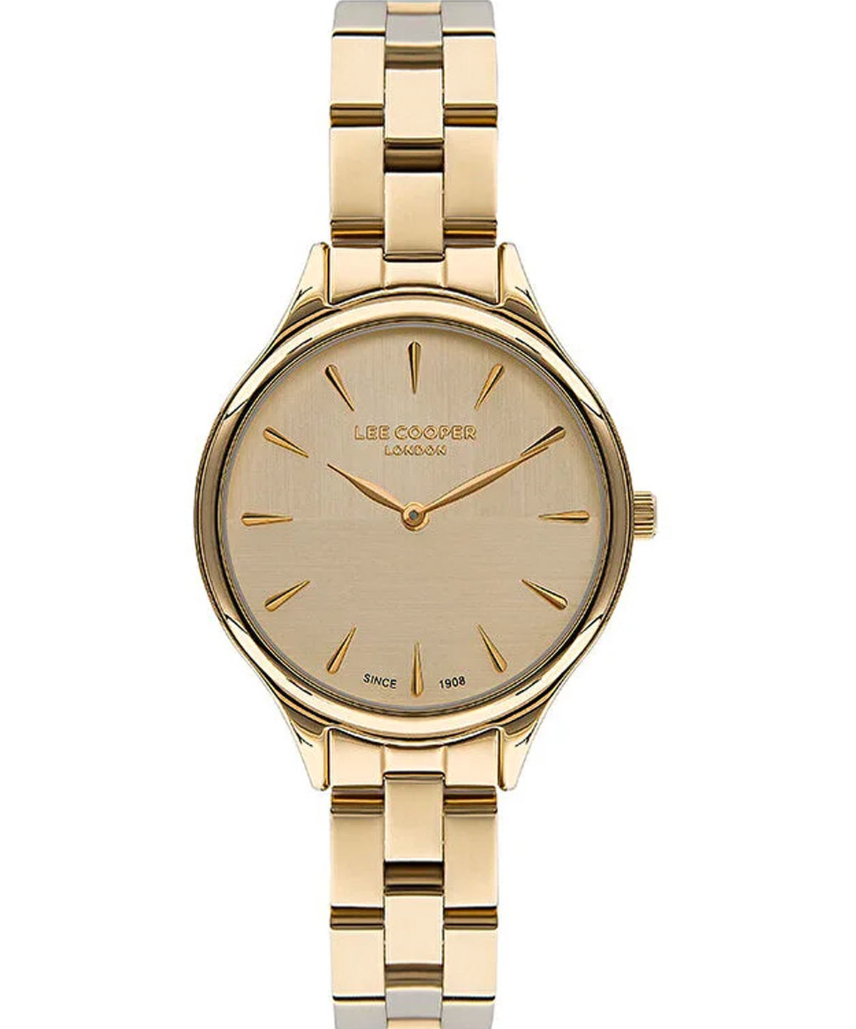 Lee Cooper  Women's Watch Gold Dial Gold Metal Strap, LC07568.110