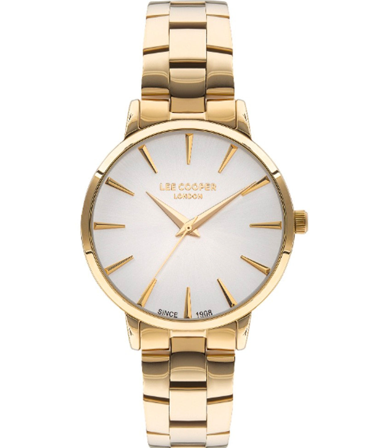 Lee Cooper  Women's Watch Silver Dial Gold Metal Strap, LC07580.130