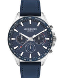 Lee Cooper  Men's Watch Blue Dial Blue Leather Strap, LC07598.399