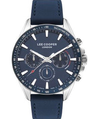 Lee Cooper  Men's Watch Blue Dial Blue Leather Strap, LC07598.399