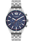 Lee Cooper  Men's Watch Blue Dial Silver Metal Strap, LC07641.390