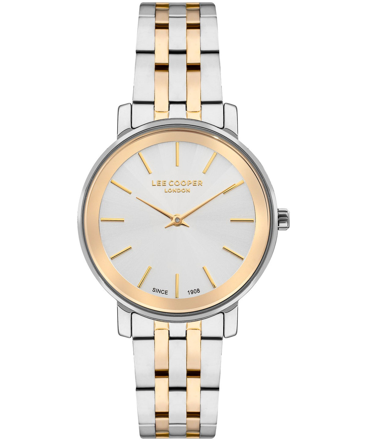 Lee Cooper  Women's Watch Silver Dial Two Toned Metal Strap,  LC07684.270