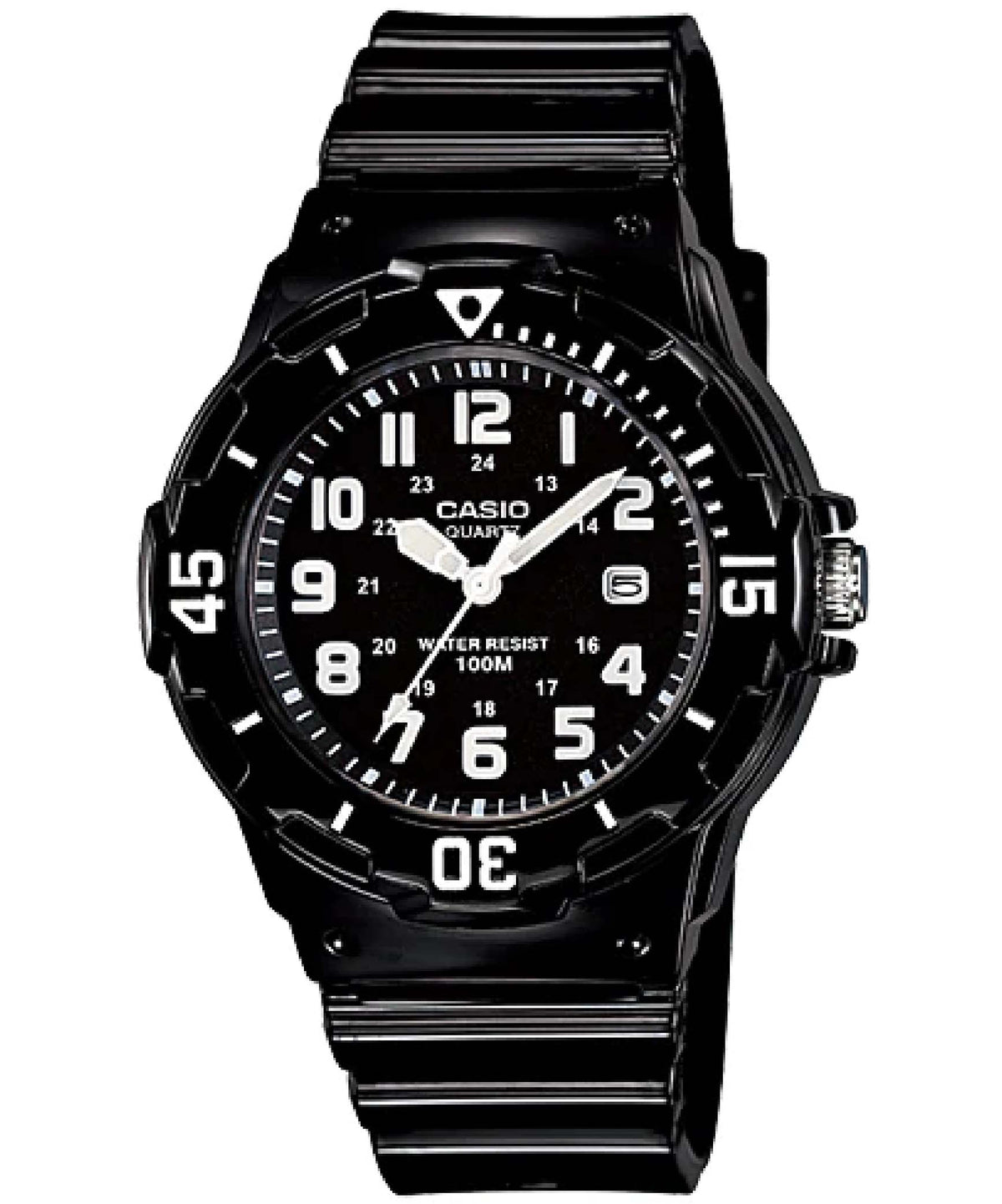 Casio Women's Watch Analog, Black Dial Black Resin Strap, LRW-200H-1BVDF