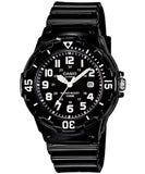 Casio Women's Watch Analog, Black Dial Black Resin Strap, LRW-200H-1BVDF