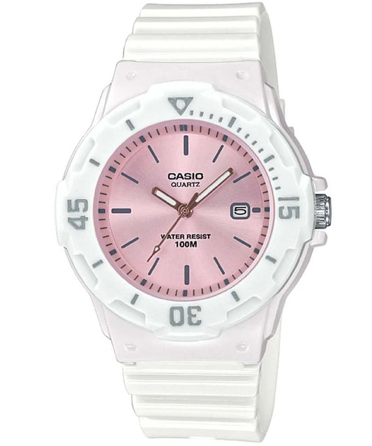 Casio men analog watch, pink dial with comfortable strap, model CS-LRW-200H-4E3VDF, Bahrain