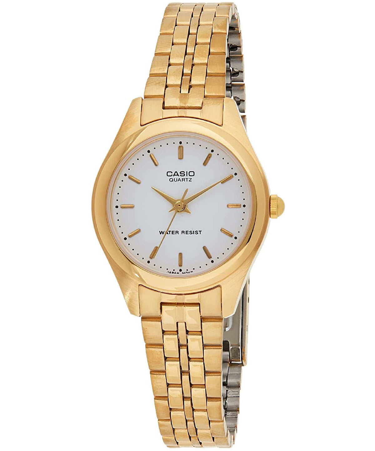 Casio Women's Watch Analog, White Dial Gold Stainless Steel Strap, LTP-1129N-7ARDF