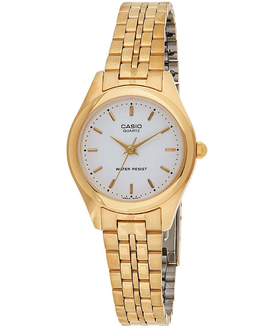 Casio men analog watch, white dial with comfortable strap, model CS-LTP-1129N-7ARDF, Bahrain