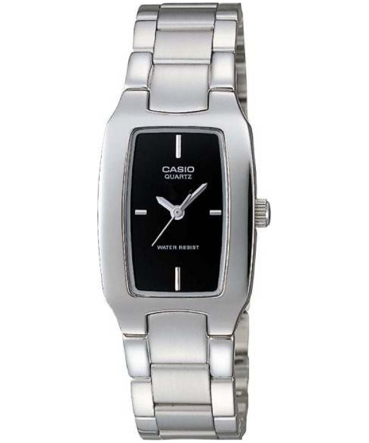 Casio Women's Watch Analog, Black Dial Silver Stainless Steel Strap, LTP-1165A-1CDF