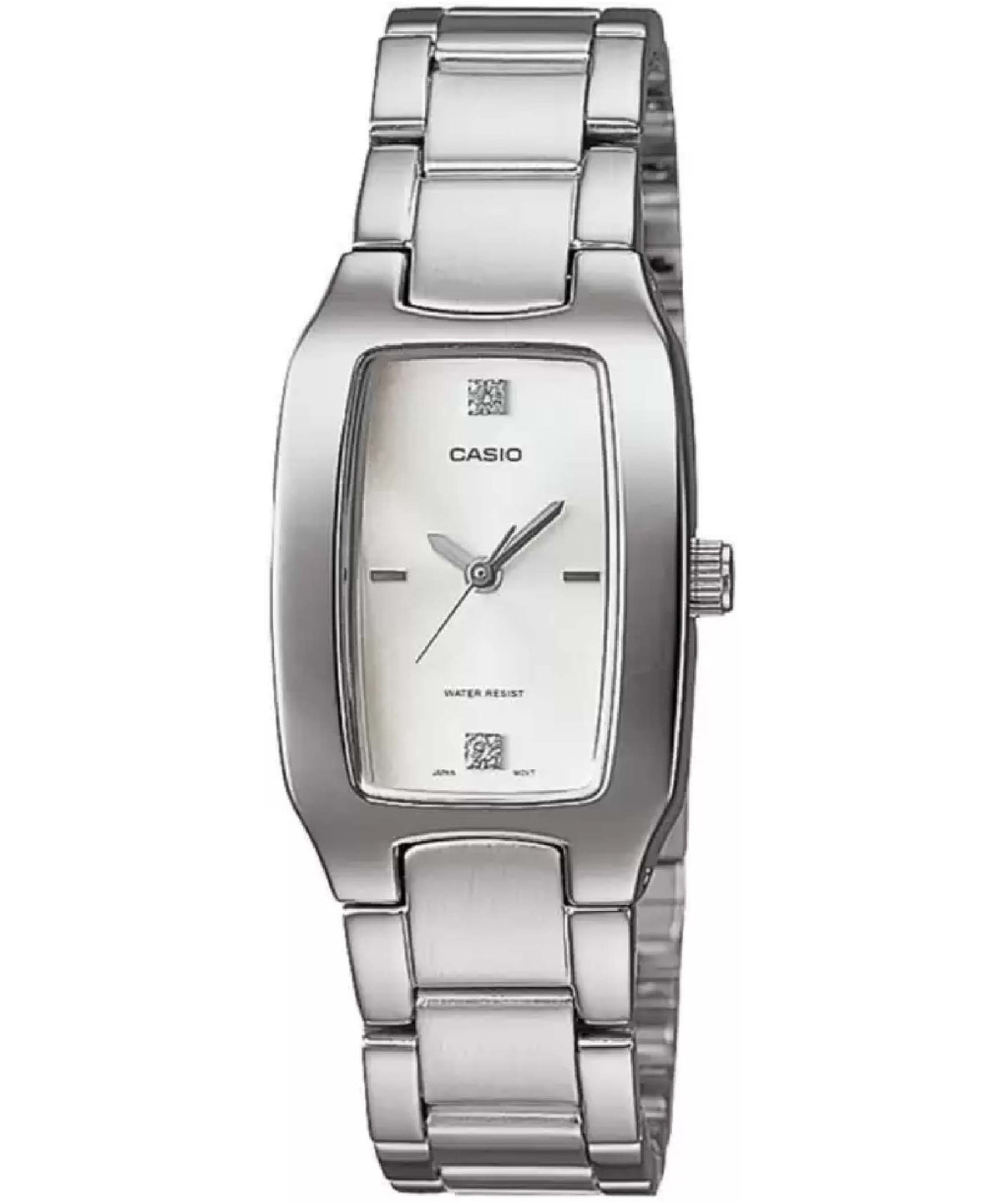 Casio Women's Watch Analog, White Dial Silver Stainless Steel Strap, LTP-1165A-7C2DF