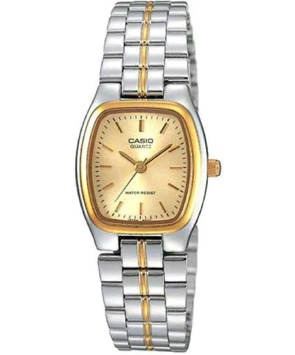 Casio Women's Watch Analog, Gold Dial Silver & Gold Stainless Steel Strap, LTP-1169G-9ARDF